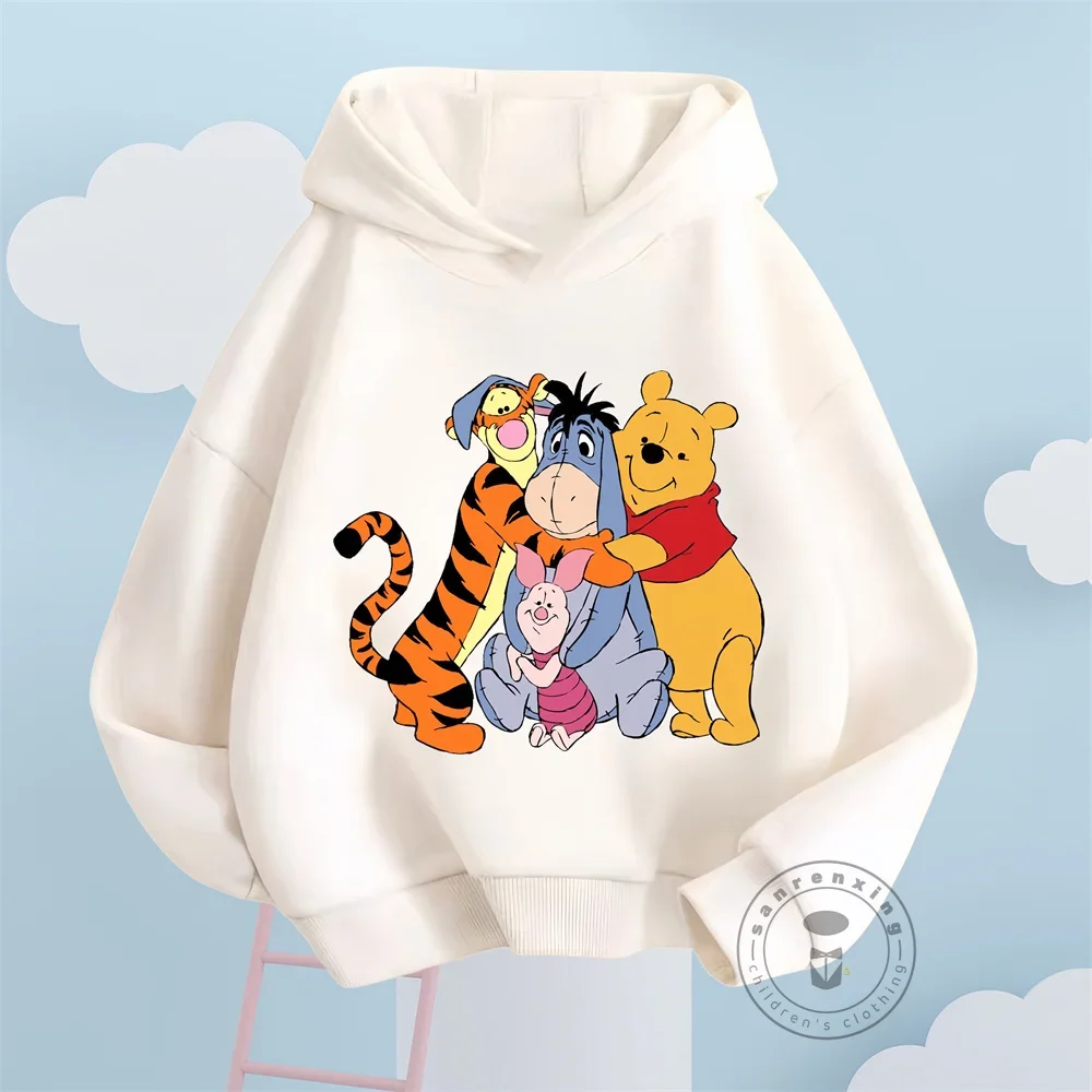 Winnie the Pooh Children Clothes Kids Suit Sweater Boy Girl Tigger Fleece Hoodies Pullover Sweatshirt Pant Baby Girls Tracksuit