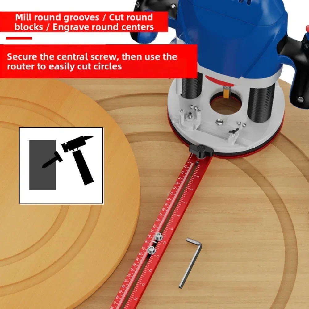 

Aluminum Alloy Woodworking Milling For Compass Guide Rail with Multi Hole Slotted Bracket for Accurate Cutting