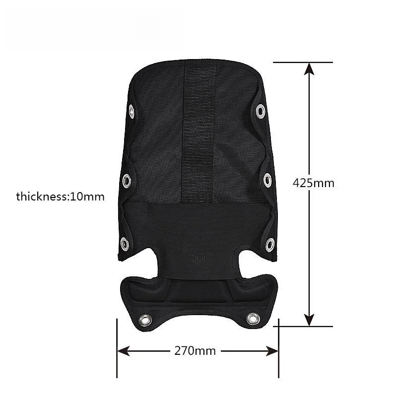 For Bcd Backplate Compression Soft Pad Scuba Diving Pad For Underwater Exploration Copper-nickel Eyelets Lightweight Design