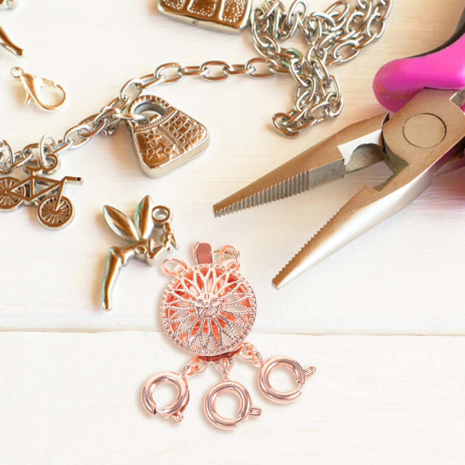 

Sunflower Necklace Accessories Layering Clasps Accessory Stacking Multi Jewelry Connectors Separator for Women Layered