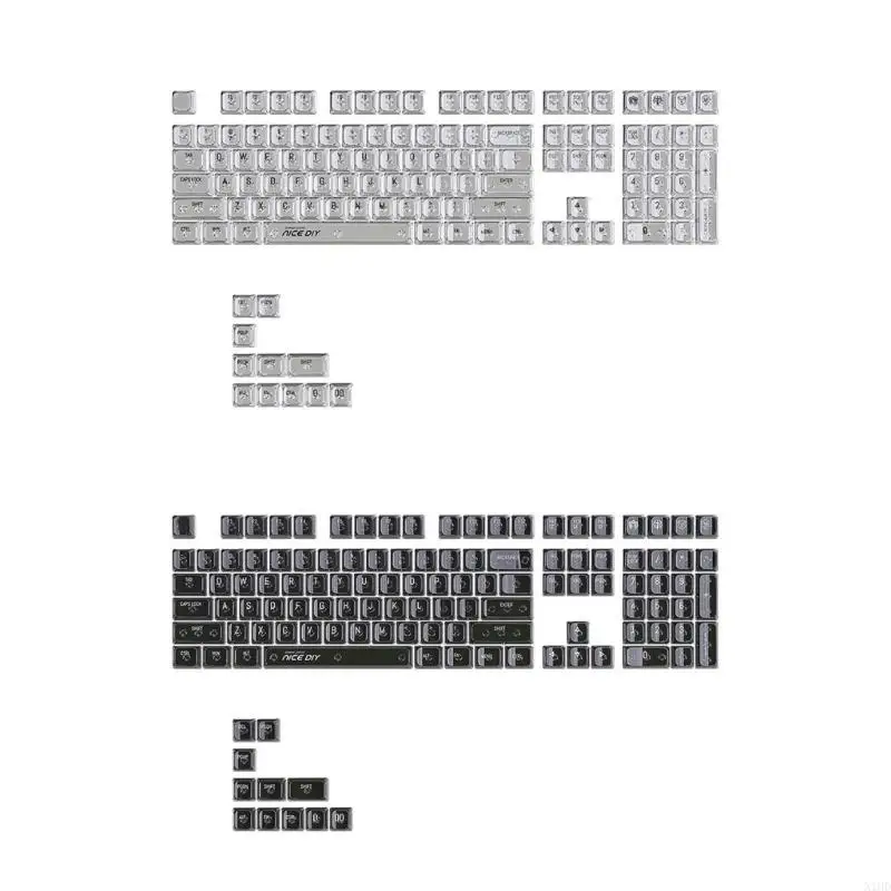

N1HD 132Key Crystal Keycap MDA Profile Backlit Translucents Thicken Keycap