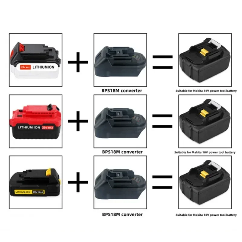 BPS18M Battery Adapter For Porter Cable 18V 20V Lithium For Black&Decker/Bupai/Stanley Lithium Battery For MAKITA BL1830 BL1840