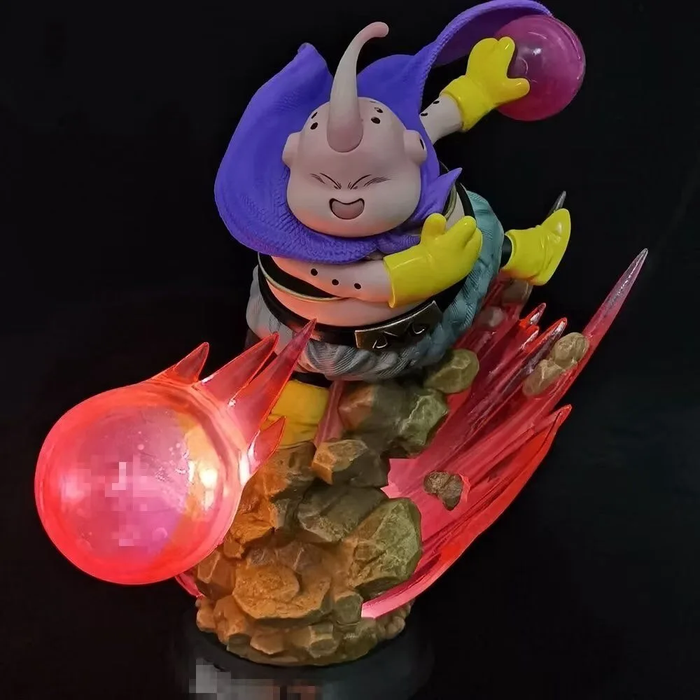 19cm Dragon Ball Majin Buu GK Series Hand Can Light Up Fat Buou Figure Statue Hand Boy Toy Model Display Creative Gift Adult Toy