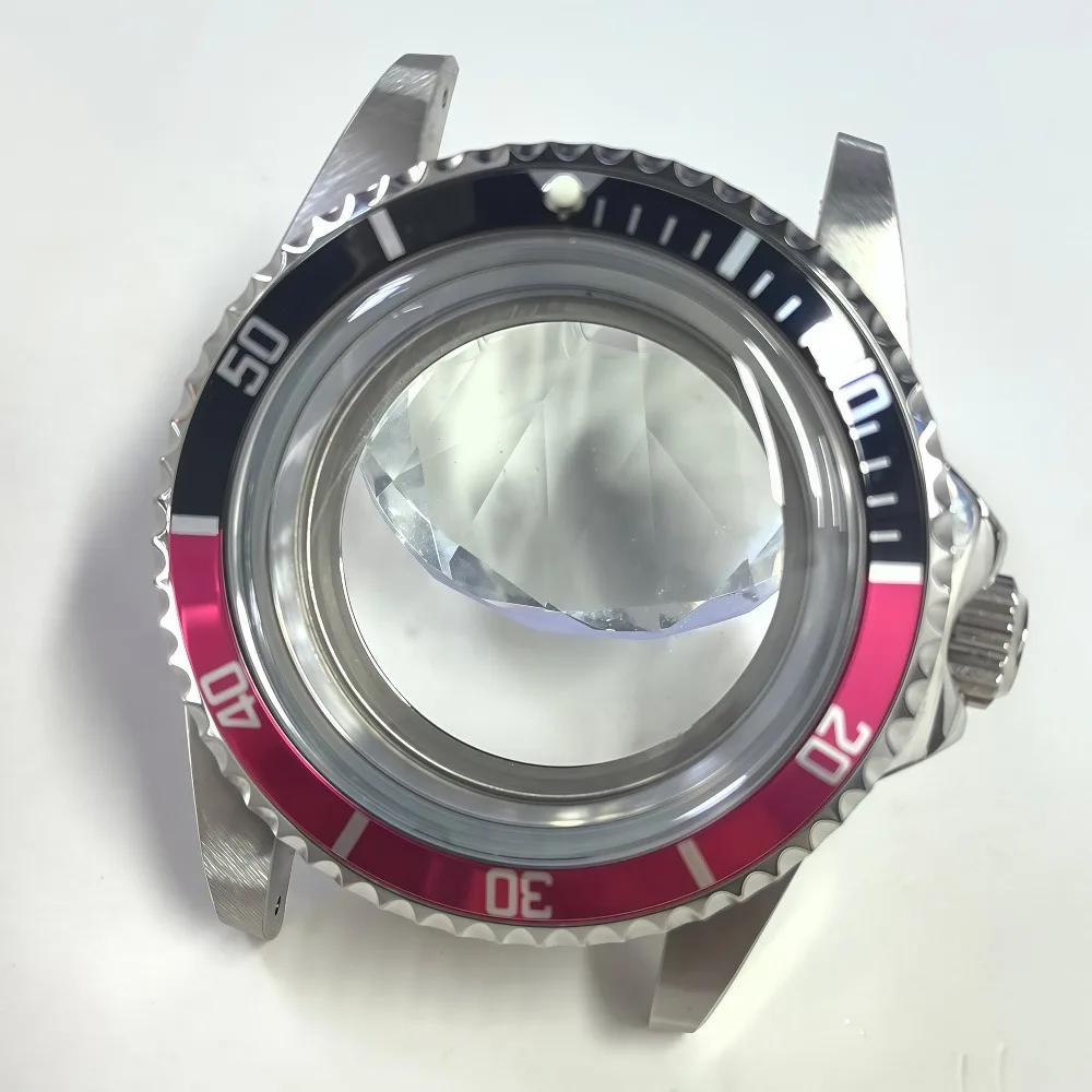 حافظة ساعة من الفولاذ المقاوم للصدأ 40 ملم متوافقة مع حركة NH35 28.5 ملم قرص مقاوم للماء أجزاء ساعة عصرية لساعات مخصصة