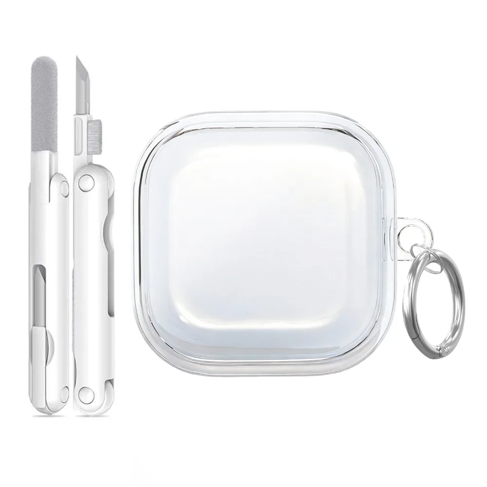 Clear Design Earphone Keychain Case Lightweight Anti-Scratch Bluetooth Headphone Cover Anti-fall for Samsung Galaxy Buds 4/4 Pro