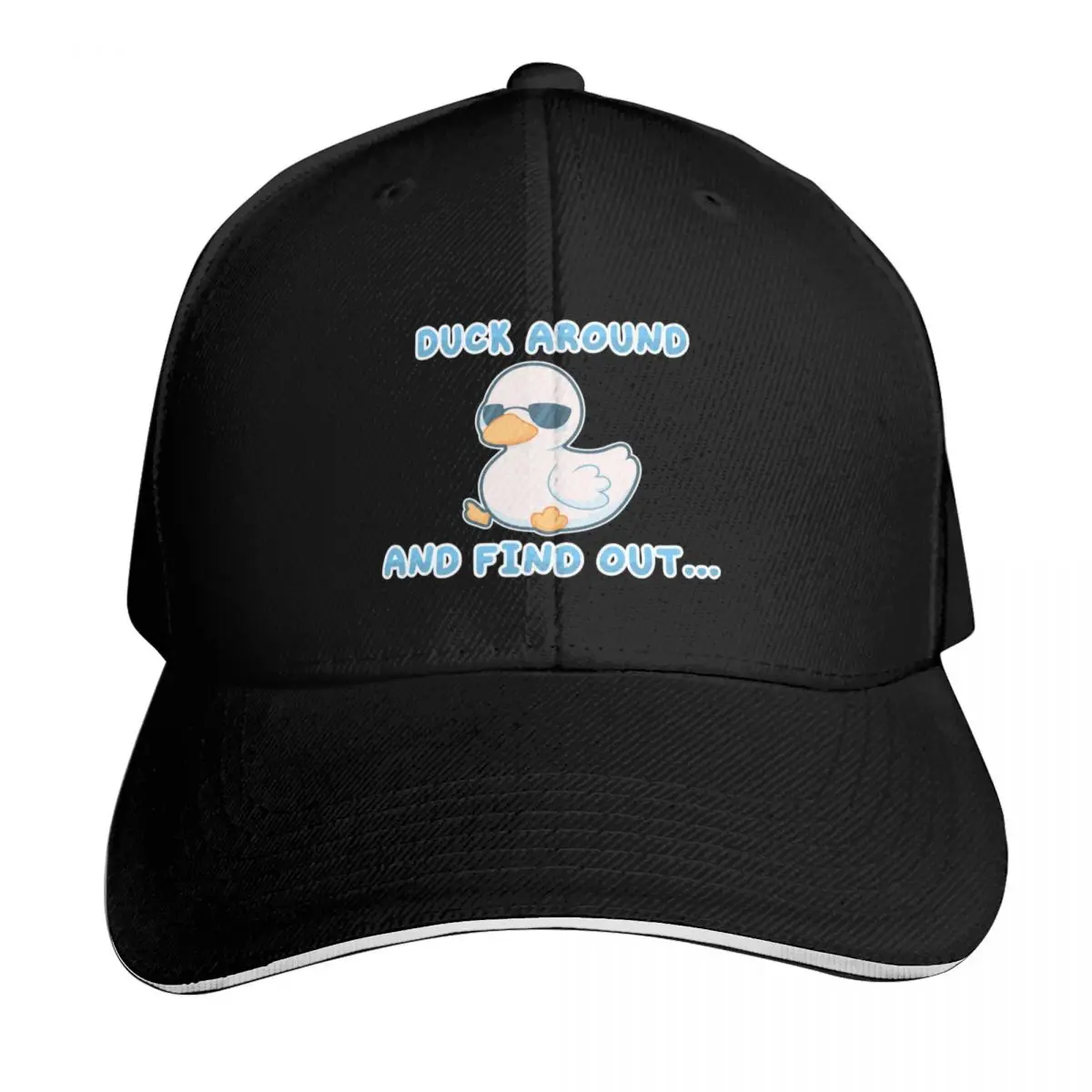 

Duck Around [White w/ Sunglasses Ver.] Baseball Cap Luxury Man Hat Beach Bag Hat Man For The Sun Fashion Beach Man Women's