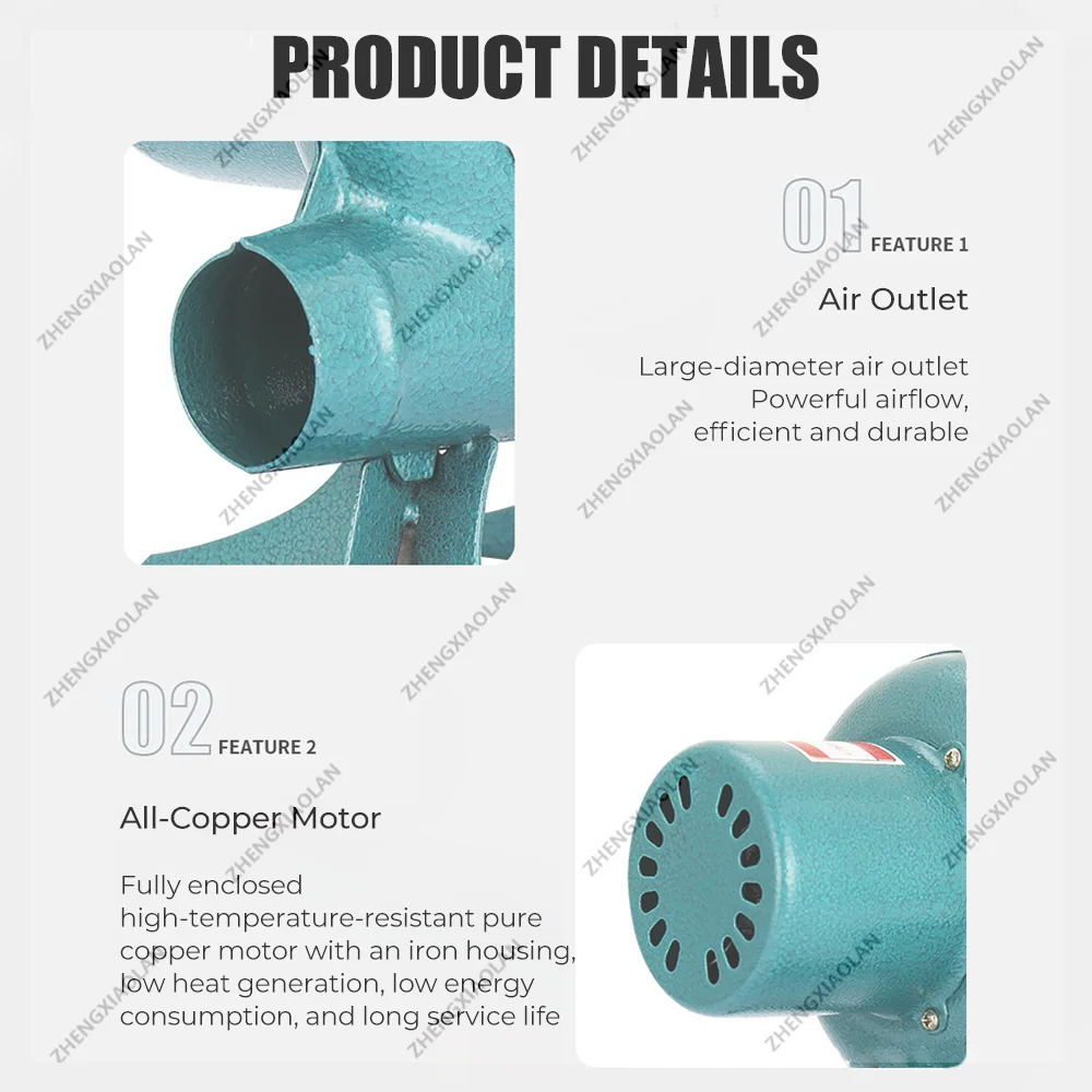 Electric Blower Fan BBQ Fan DC 12V /AC 220V Household Blower Iron Barbecue Small Centrifugal30W 40W 60W 80W 100W