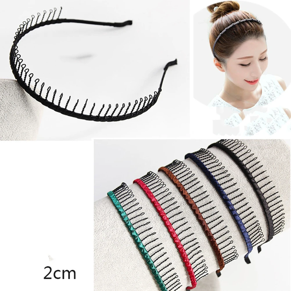 

7 pcs Anti Slip Hairbands Metal Headbands Multi Color for Sports Makeup Face Wash Durable Decorative Use Non Slip Hoop Hair
