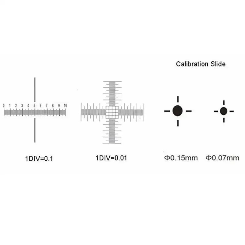 0.01mm Calibrate Microscope Slide Stage Micrometer Calibration with 4 Scales