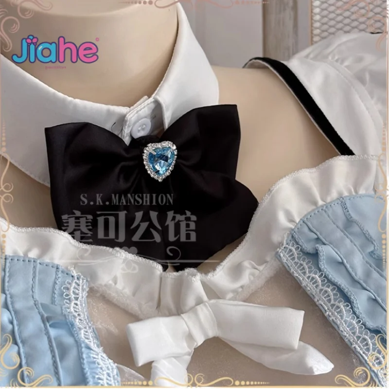 Diosa de la victoria de Cenicienta: disfraz de Nikke, disfraz de Lolita, dulce vestido de sirvienta, accesorios, calcetines, peluca, accesorios, uniforme de Halloween para niña