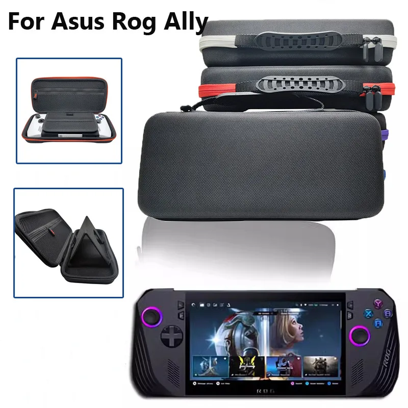 For Asus ROG Ally X 2024 Hard Carrying Case Storage Bag EVA Shockproof Cover Handbag Handheld Game Console Screen Protector