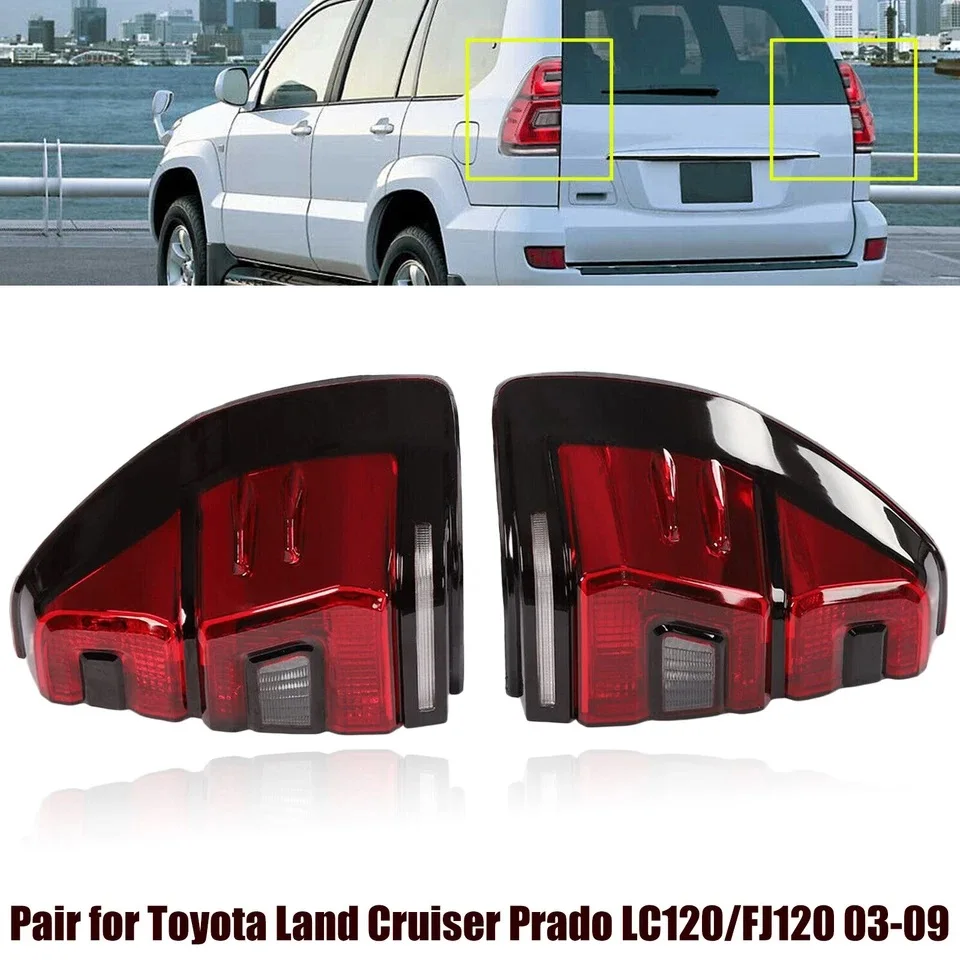 

1 Pair LED Tail Lights Rear Lamp For Toyota Land Cruiser Prado LC120 Fj120 GRJ120 2003-2009 Rear Driving Brake Reverse Turn Lamp