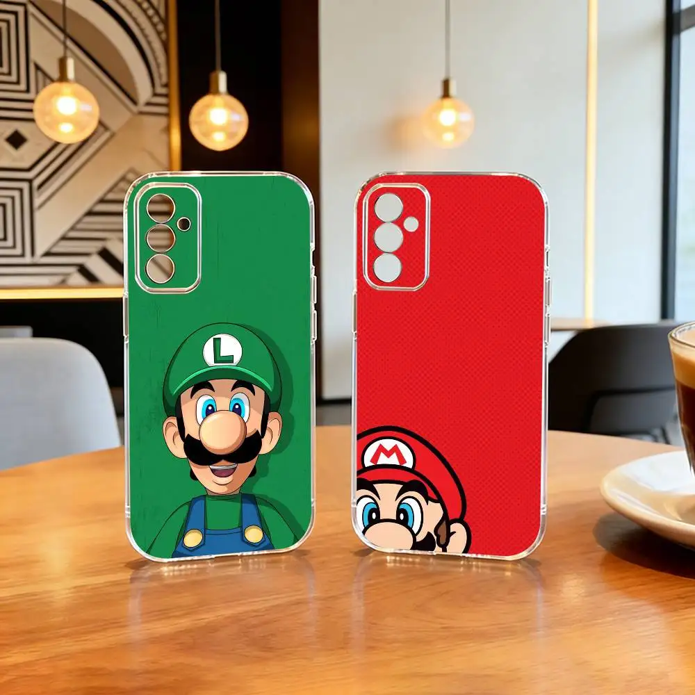 

cartoon Super M-MarioS Bros Phone Case For SamsungA10,12,20,21S,30,31,40,50,51,52,70,71 Transparent Cover