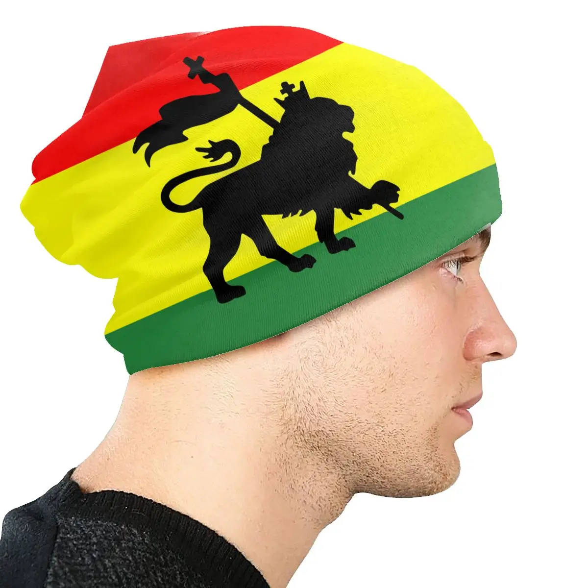 Rastafarian Rasta Lion Of Judah Autumn Female Thin Beanies Cycling Bonnet Hats