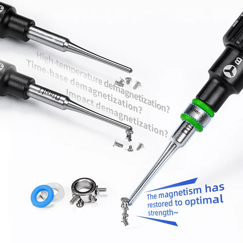 

QIANLI Innovative round magnet stone with hole diameter 4mm for mobile phone repair special screwdriver with magnetic ring