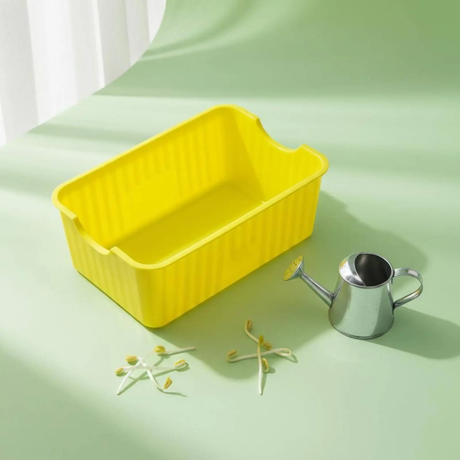 Bean Sprout Grower Box Two-Tier Design Soilless Seed Germinator Microgreens Growing Tray Easy to Observe Gardening Supply
