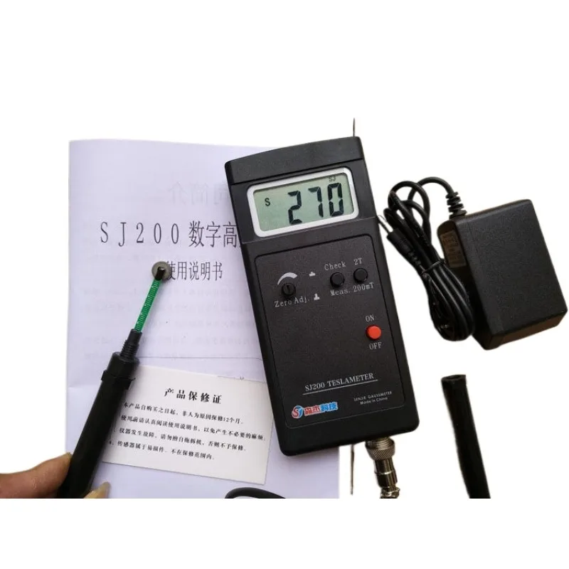 2026 Hot Sale SJ200 Digital Gauss Meter Static Magnetic Field Tester Handheld Gauss Meter 0-200mT-2000mT