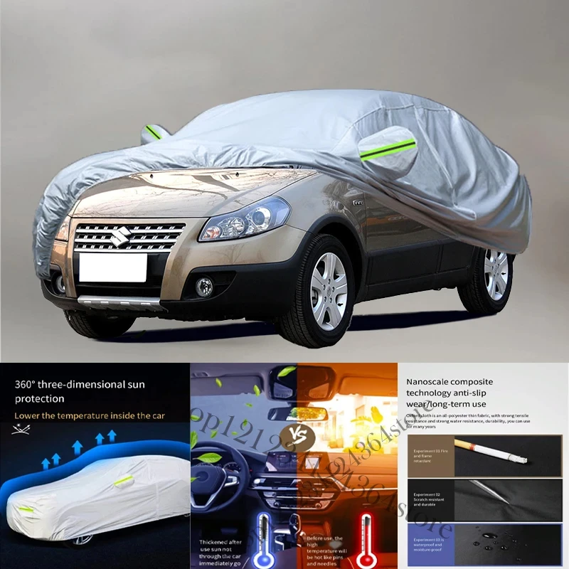 

For Suzuki-SX4-Auto Anti snow Anti dust Anti-uv Anti peeling paint And Anti Rainwater 210t Car cover protection