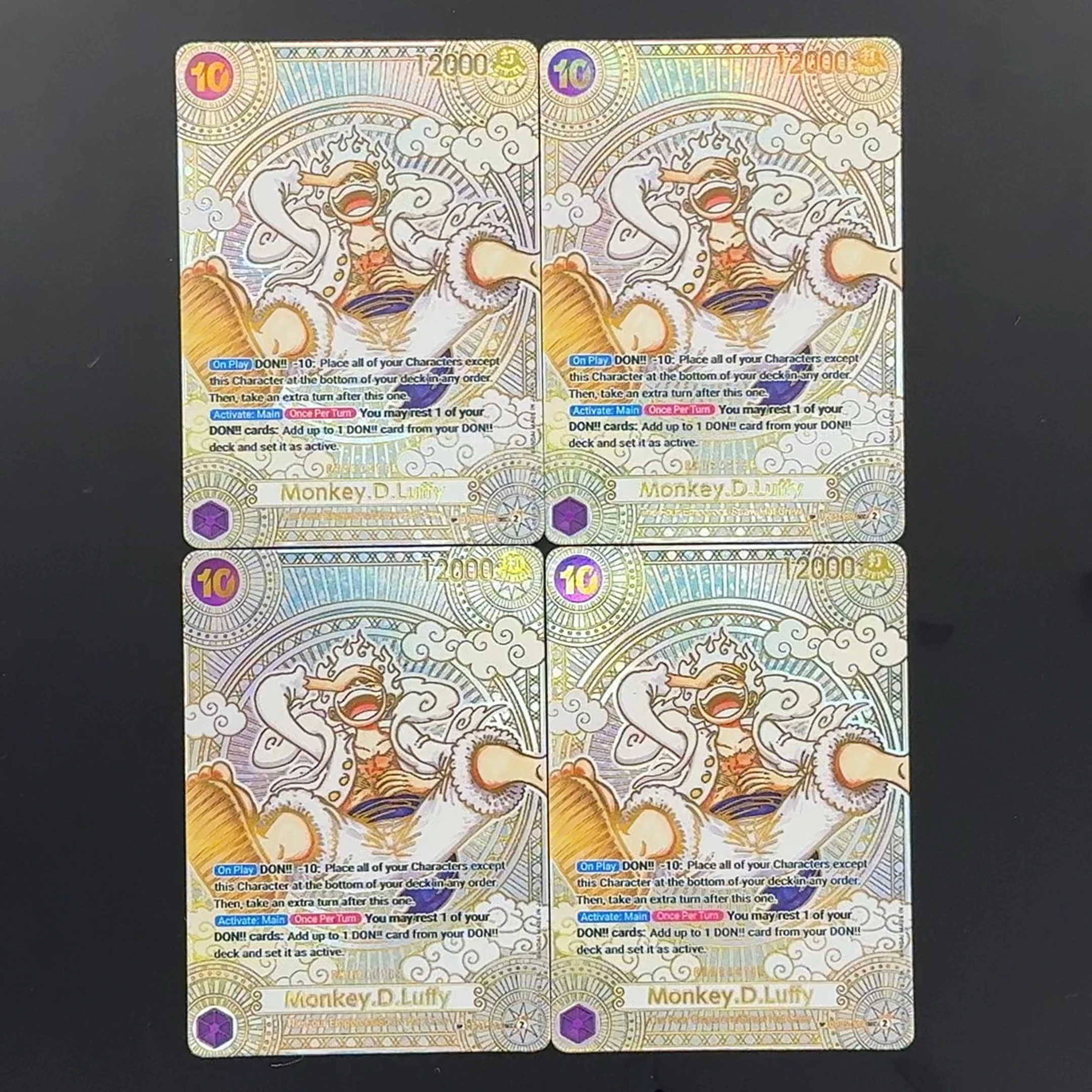 

One Piece TCG OPCG English Luffy Character card OP05-119 SP Gold Luffy Textured Foil Card Anime Collectible Cards