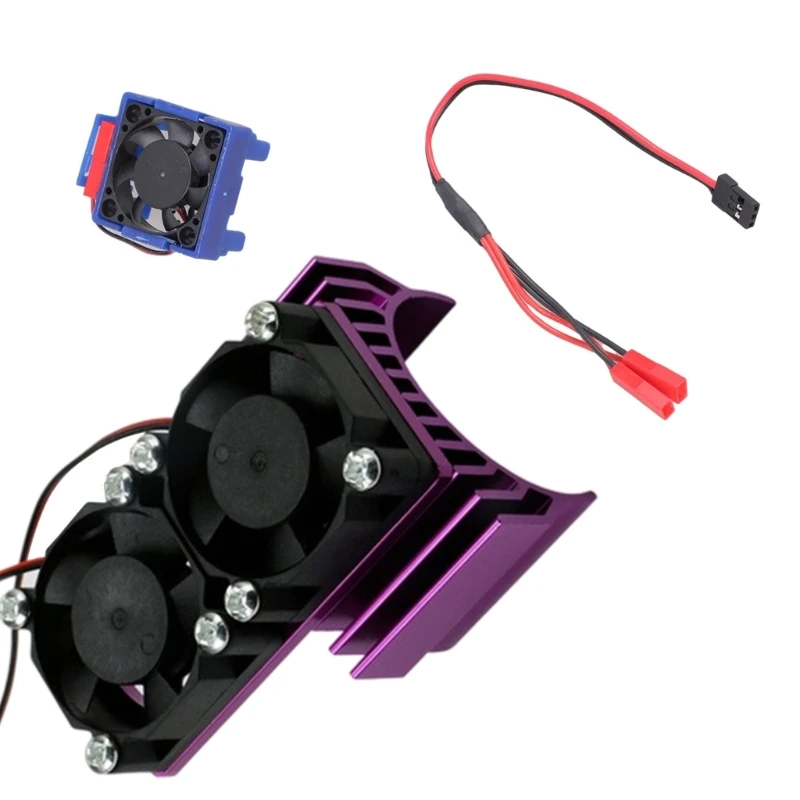 

Double Cooling Fan Set For 540 3660 Motors 2000RPM Efficient Heat Dissipation for 1/10 Remote Vehicle 15UB