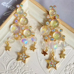 Translucent Color Star Earrings Elegant Vacation Earrings Drop Earrings Designer Mid-Length Earrings Women's Jewelry Accessories
