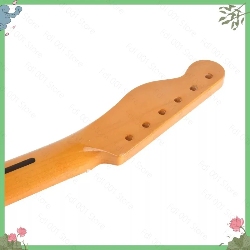 [bright Yellow] 22-fret Electric Guitar Neck Canadian Maple Fingerboard Back Center Line