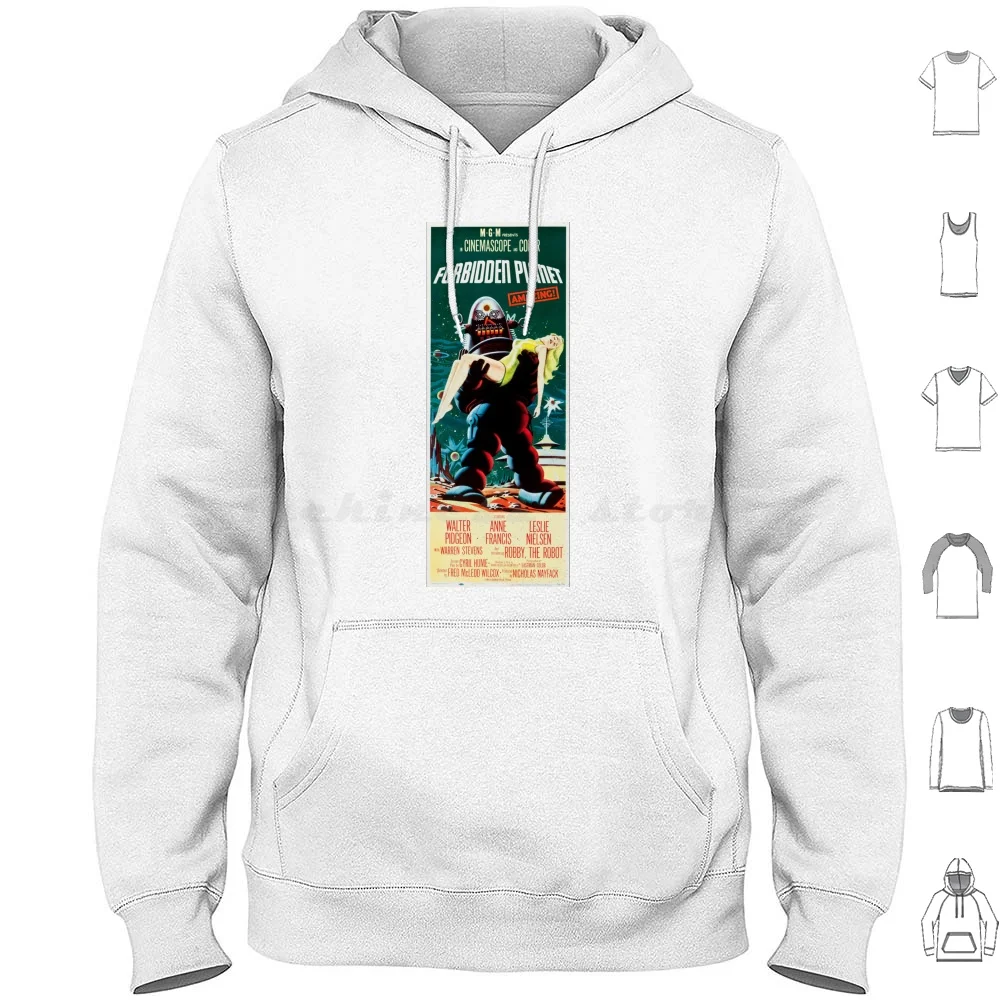 

Forbidden Planet 1956 Retro Science Fiction Vintage Movie Hoodies Long Sleeve Antique Vintage Retro Old Advertising