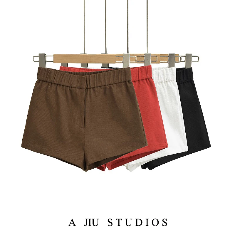 Amerikanischen Retro Hot Girl Elastische Taille orts Frauen Sommer Hohe Taille Abnehmen Bein Verlängerung Casual Trendy orts