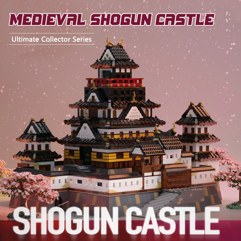 

Medieval Japan Shogun Castle MOC Building Blocks Famous Architecture Sets Technology Bricks DIY Assembly Collection Model Toys