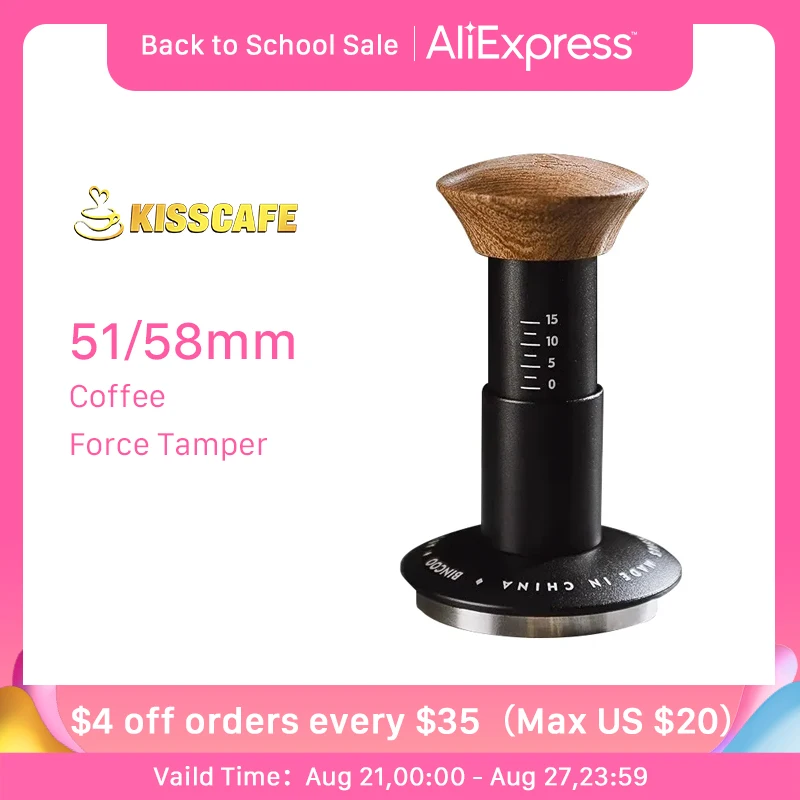 The Force Tamper 58MM 51MM 30Lb Constant Pressure Calibrated Waffle Automatic Impact Coffee Accessories Barista Espresso Tools