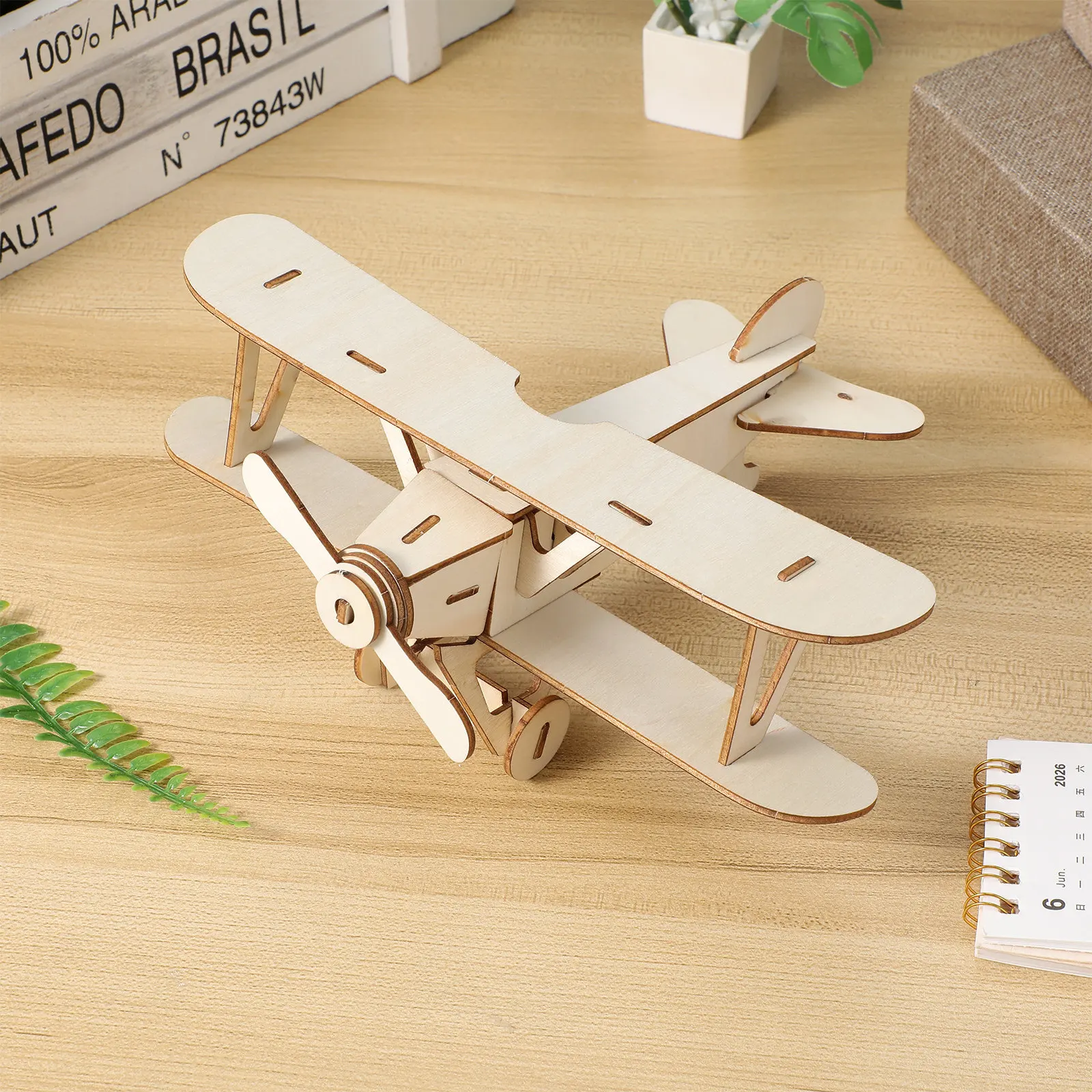 

Wooden 3D DIY Aeroplane Kit Handmade Assemble Painting Blank Plane for Kids Hands-on Learning Creativity Development Puzzle