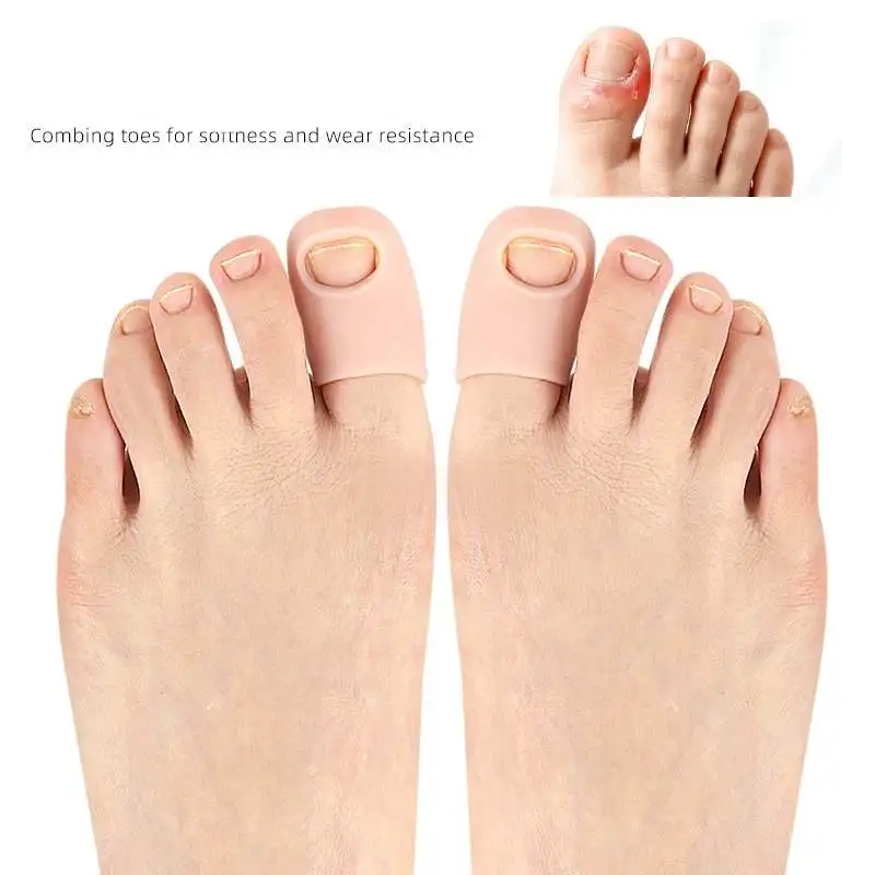 1/2/10Pairs Silicone Toe Protector Separator Ingrown Toenail Ingrown Toenail Protector Cover Fingernail Toe Nail Care Anti Wear