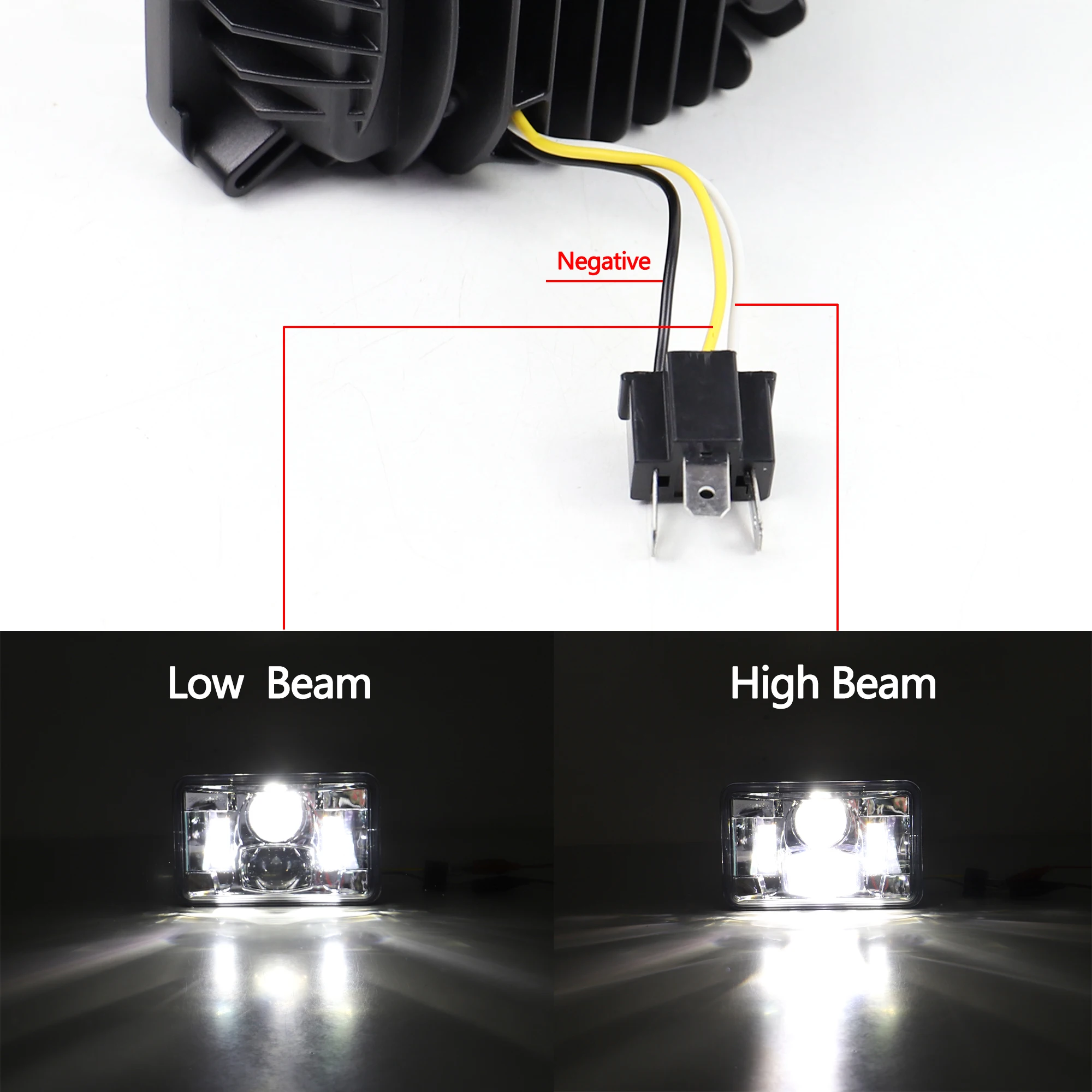 4X6'' Motorcycle LED Headlight High Low Beam for Honda XR250 XR400 XR650L XR650R Suzuki DRZ H4651 H4652 H4656 H4666 H6545