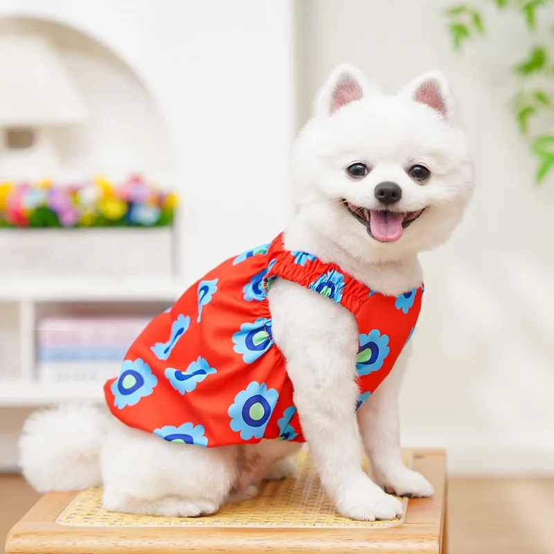 Camiseta sin mangas de verano con girasoles para perros y gatos