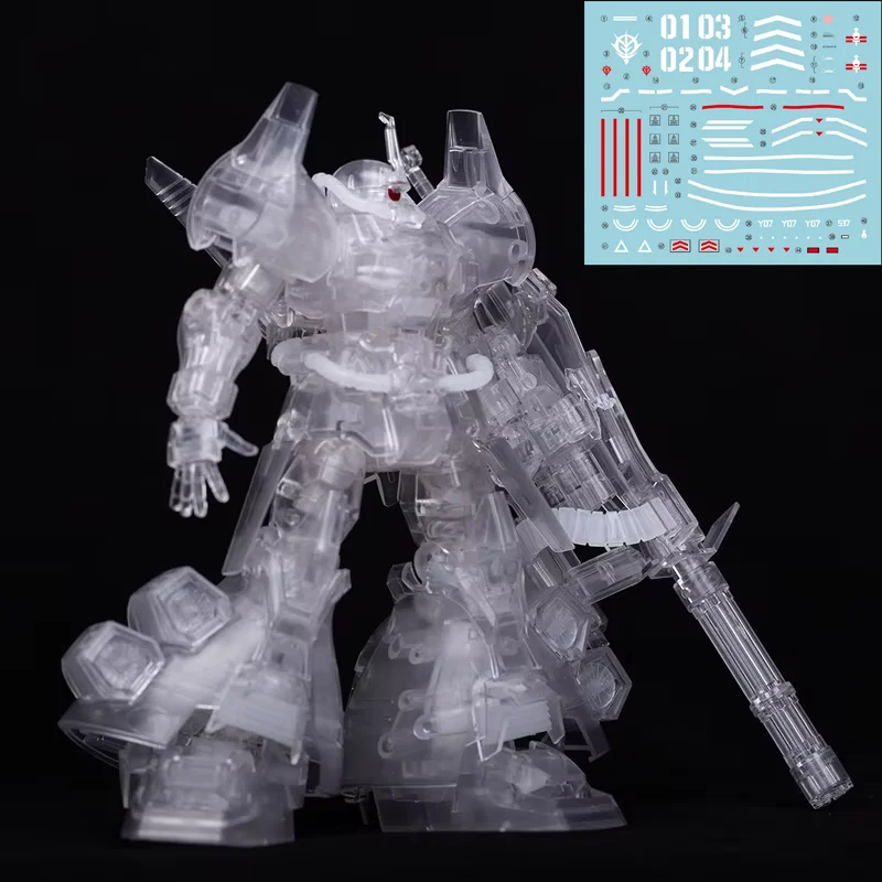 Mechanical Transparent Gouf Flight Type HG 1/144 Limited Color Assembling Mech Model Action Figure Desktop Decoration Toy Gift