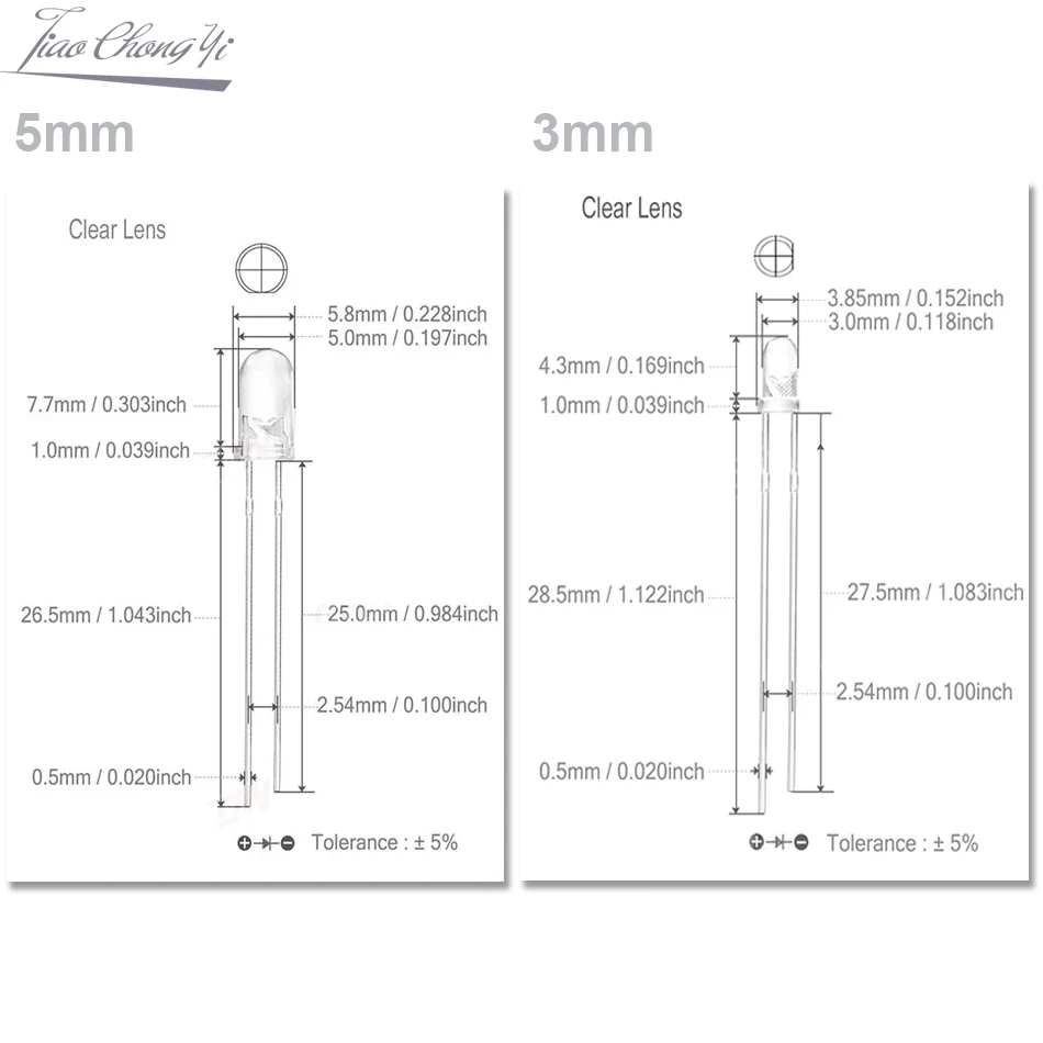 100PCS 3mm 5mm Candle Led Flicker Red Yellow Light Flickering Leds Flash Blink Dip Led Diode Intermitente Light Lamp Flicker