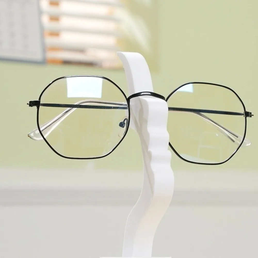 Curved Design Side-Face Shaped Eyeglass Holder Creative Artistic Abstract Face Shaped Eyewear Display Rack Lightweight Practical