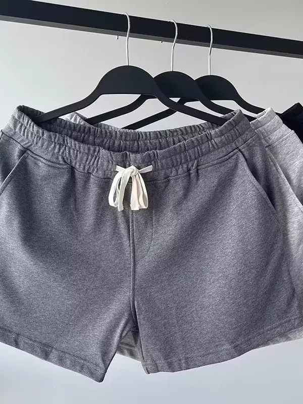 

Мужские спортивные шорты для лета, простые, для фитнеса и тренировок, длиной три четверти, для бега, повседневные, эластичные, баскетбольные, со средней посадкой, стрейчевые.