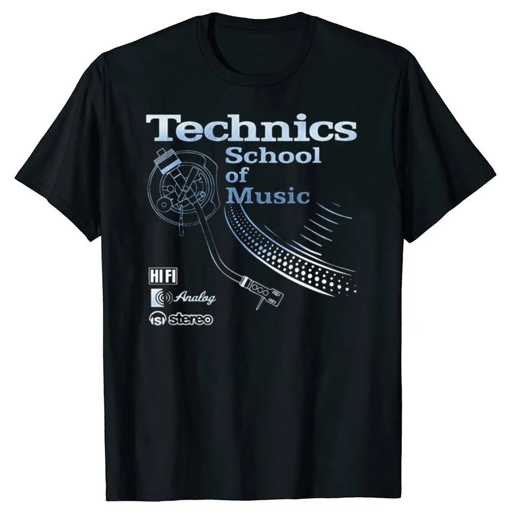 Technics School Of Music Gifts Tee O-Neck Cotton T Shirt Men Casual Short Sleeve Tees Tops XS-XL