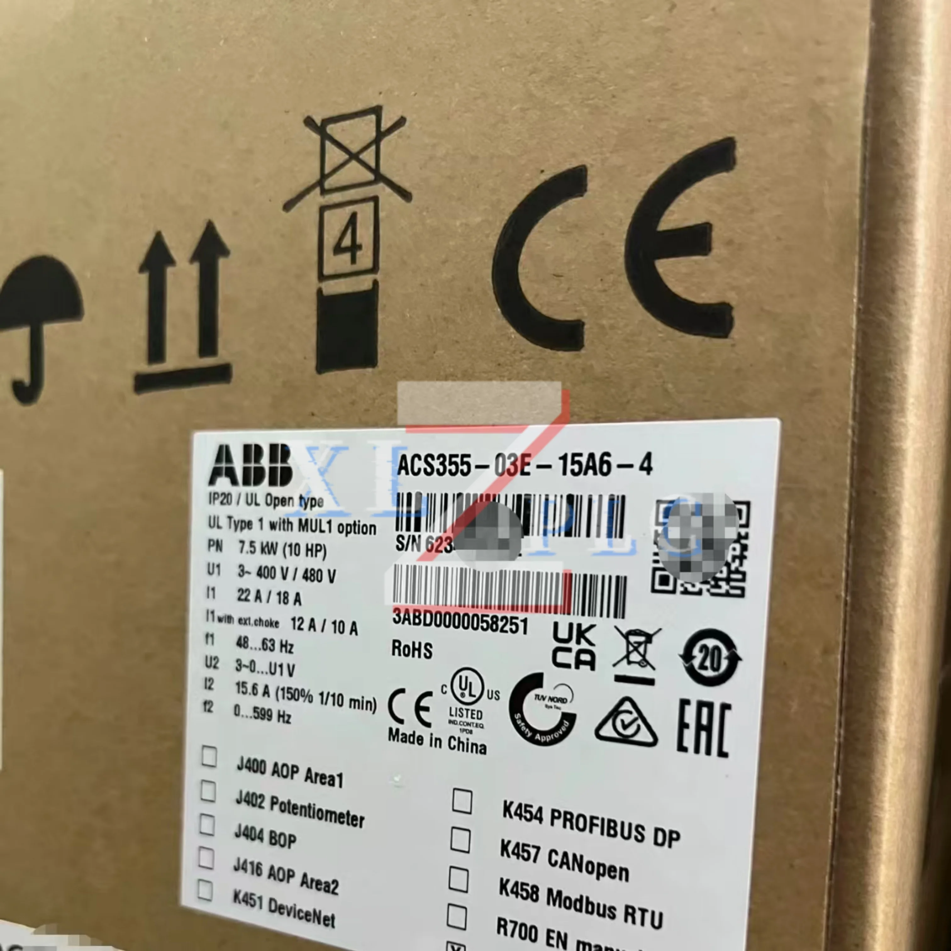 ACS355-03E-12A5-4 ACS355-03E-15A6-4 ACS355-03E-23A1-4 محول التردد جديد في الصندوق #4