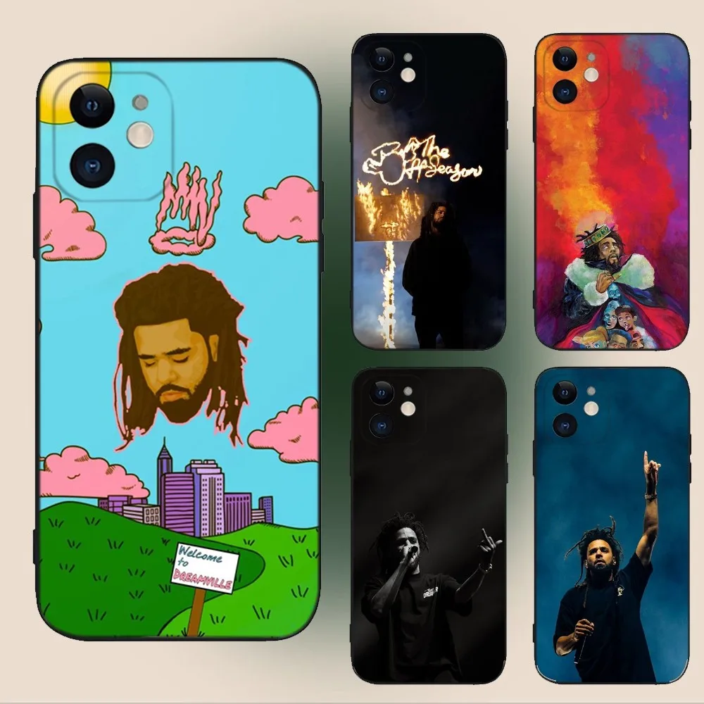 J Cole Rapper Midnight Delet Later Phone Case For iPhone 15,14,13,12,11,Plus,Pro Max,XS,X,XR,SE,Mini,8,7 Soft Black Cover