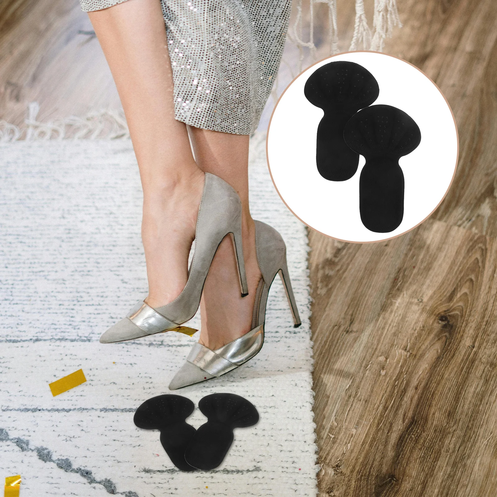 

4Pairs High Heel Pads Antislip Antifriction Cushions Soft Thickened Inserts Women Foot Accessories Heel Inserts for Women