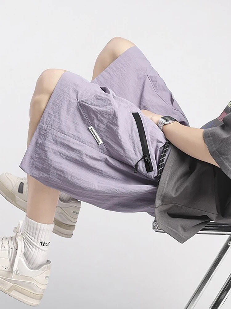 

Мужские летние спортивные брюки Clara Ice Silk Quick Dry для активного отдыха и работы, прямого кроя, длиной до колена