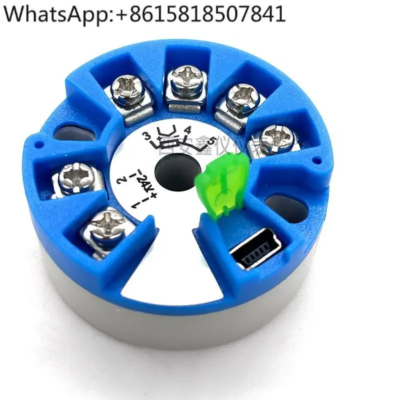 Temperature transmitter temperature module pt100 input usb debugging thermal resistance k type thermocouple