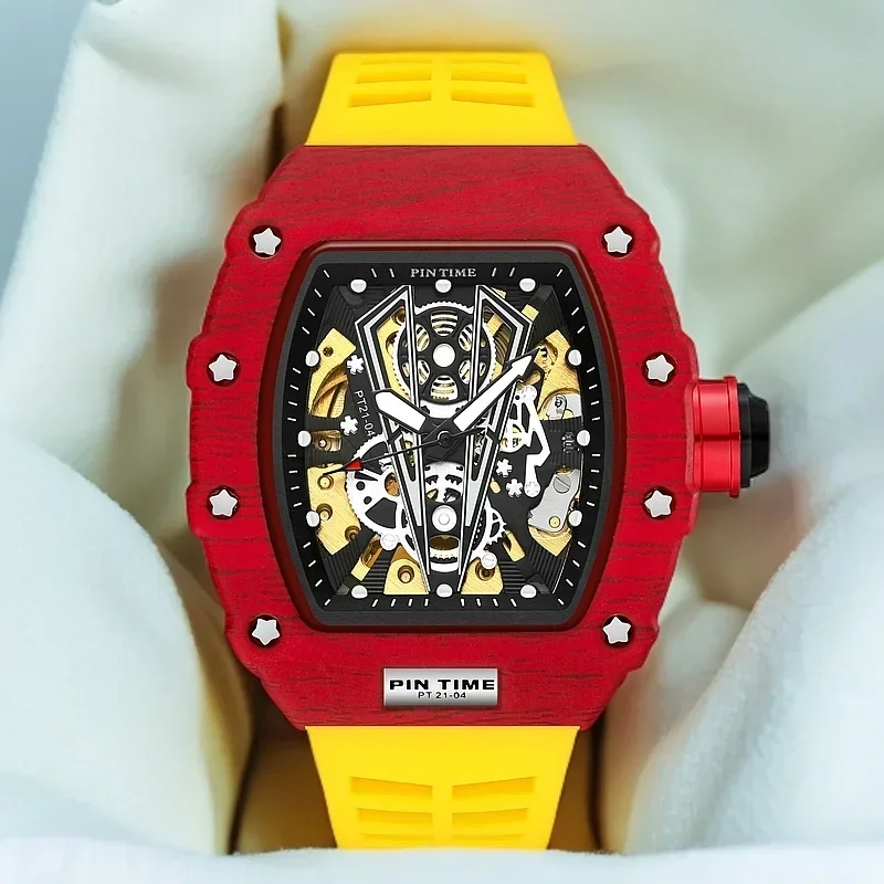 

Men's Watches Automatic Mechanical Watches Clock Silicone Strap Waterproof Luminous Watch For Men Casual Sport Wristwatch Man