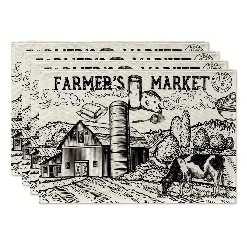 Bohemia Flowers Etc Printing Heat-resistant and Heat-insulating Mats Restaurant Placemats Must Have for Home Decorations Beauty