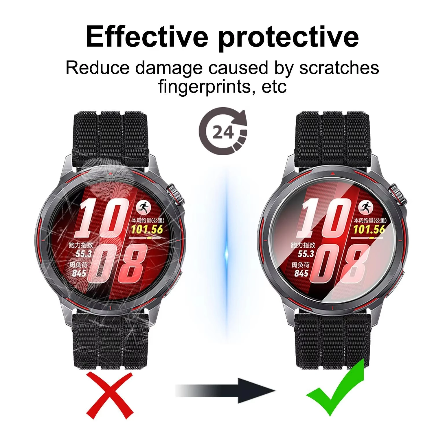 Tempered Glass Film For Huawei Watch GT Runner 2 Screen Protector HD Anti-scratch Protective Film For Huawei GT Runner 2 - view 4