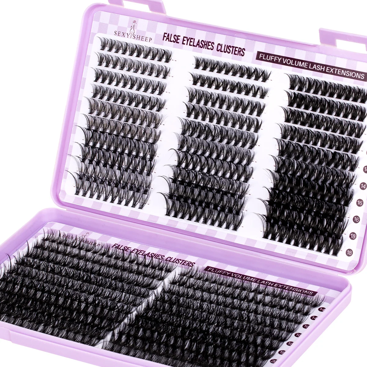 Wimpernbüschel, dicke Volumen-Wimpern, einzelne Wimpernbüschel, flauschige Wimpernverlängerungen, DIY-Wimpern, wiederverwendbar, anfängerfreundlich – Detail 8