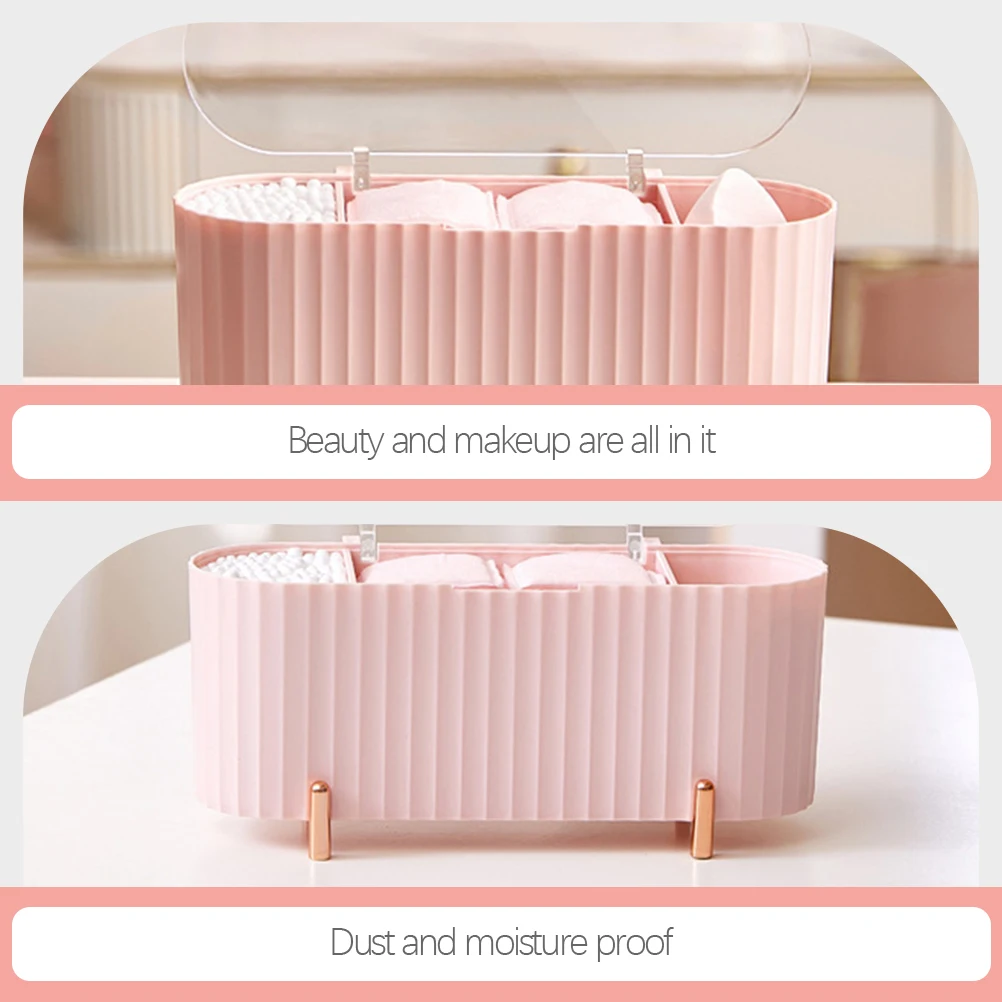 

Cosmetics Storage Box Small Portable Breathable Makeup Organizer Case Compact Storage Box Makeup Sponge