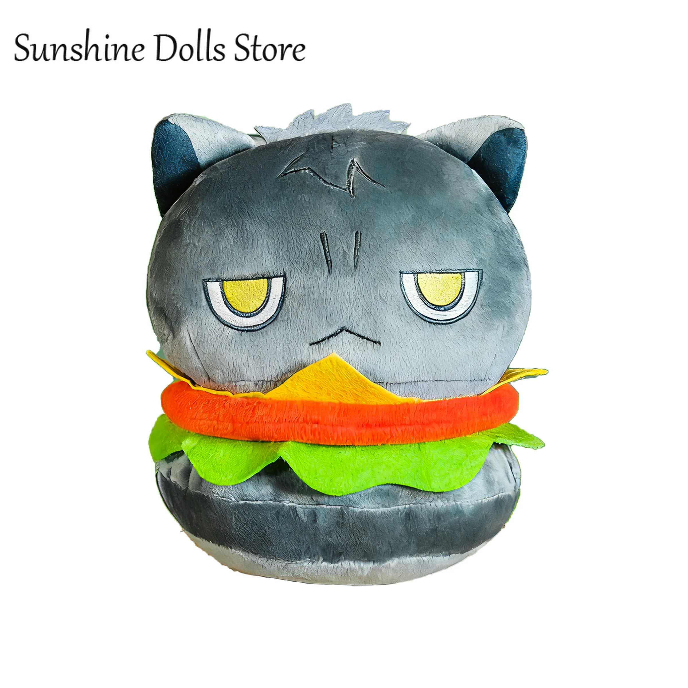 Cute Anime Hololive Kageyama Cien Attribute Hololive Cat Cat Burger Dolls Soft Plush Stuffed Doll Pillow Toys Figure Xmas Gift